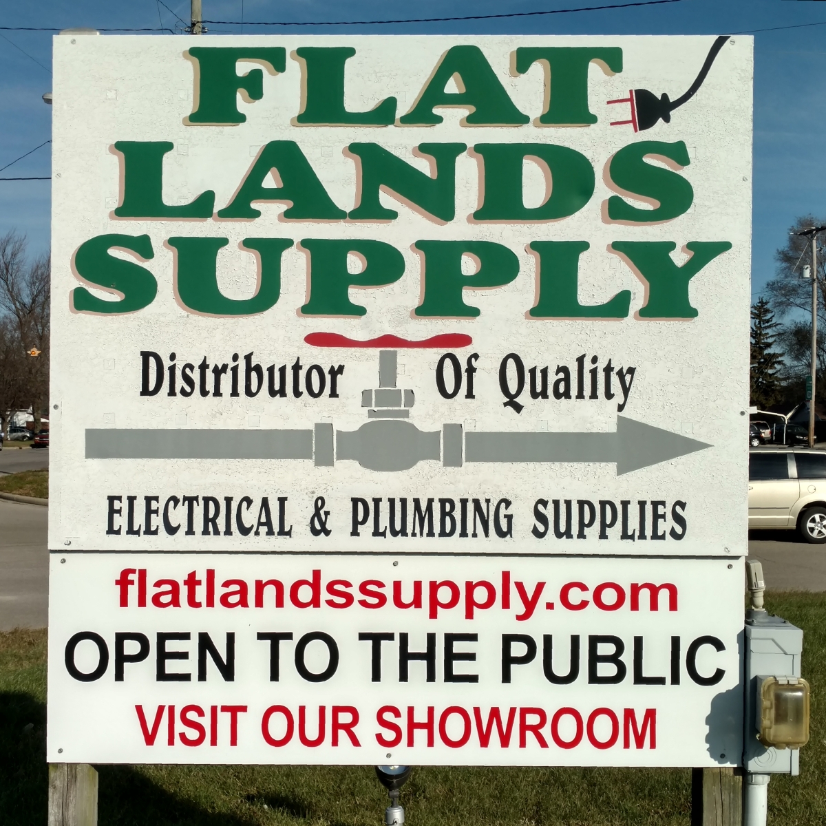 Flat Lands Supply Street Sign